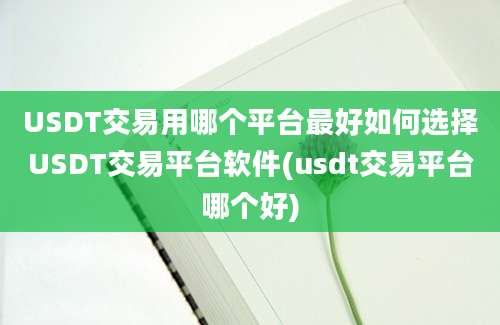 USDT交易用哪个平台最好如何选择USDT交易平台软件(usdt交易平台哪个好)