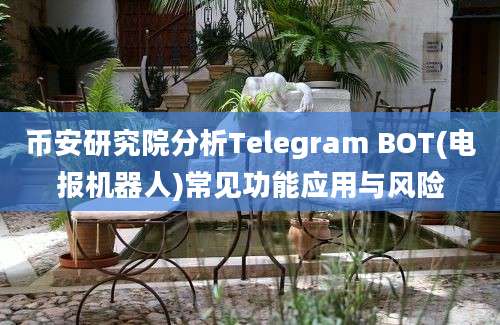 币安研究院分析Telegram BOT(电报机器人)常见功能应用与风险