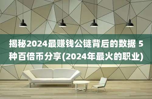 揭秘2024最赚钱公链背后的数据 5种百倍币分享(2024年最火的职业)