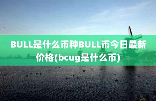 BULL是什么币种BULL币今日最新价格(bcug是什么币)