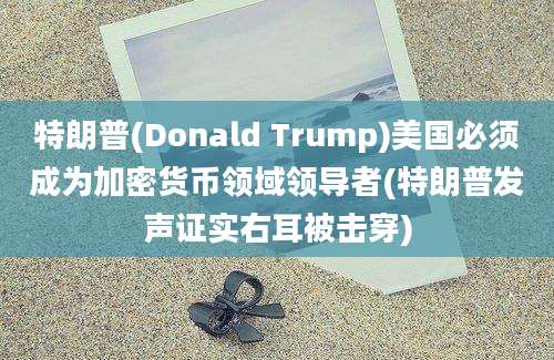 特朗普(Donald Trump)美国必须成为加密货币领域领导者(特朗普发声证实右耳被击穿)