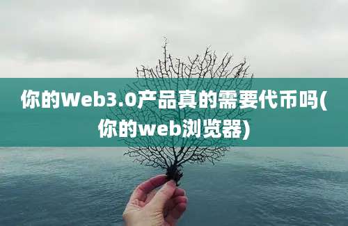 你的Web3.0产品真的需要代币吗(你的web浏览器)