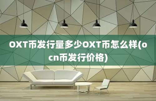 OXT币发行量多少OXT币怎么样(ocn币发行价格)