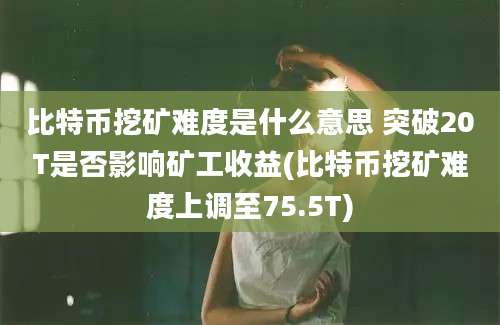 比特币挖矿难度是什么意思 突破20T是否影响矿工收益(比特币挖矿难度上调至75.5T)