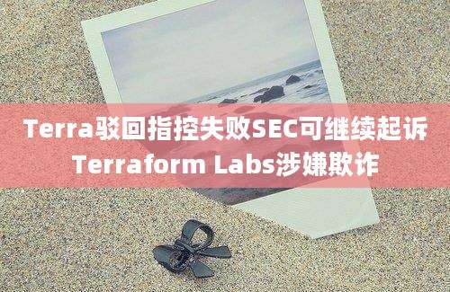 Terra驳回指控失败SEC可继续起诉Terraform Labs涉嫌欺诈