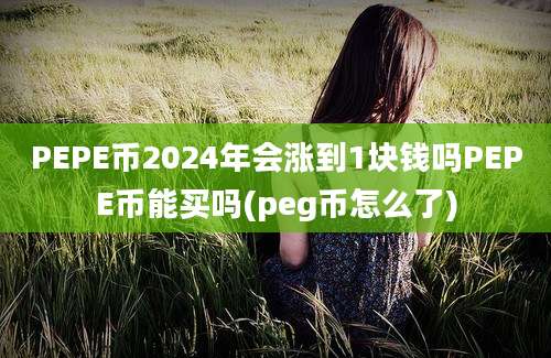 PEPE币2024年会涨到1块钱吗PEPE币能买吗(peg币怎么了)