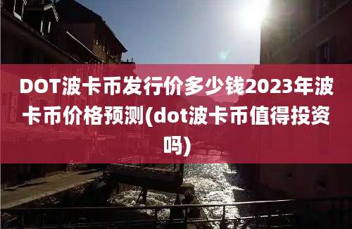 DOT波卡币发行价多少钱2023年波卡币价格预测(dot波卡币值得投资吗)