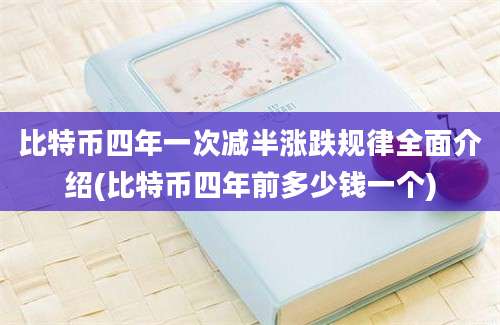 比特币四年一次减半涨跌规律全面介绍(比特币四年前多少钱一个)