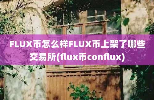 FLUX币怎么样FLUX币上架了哪些交易所(flux币conflux)