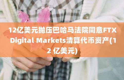 12亿美元抛压巴哈马法院同意FTX Digital Markets清算代币资产(12 亿美元)