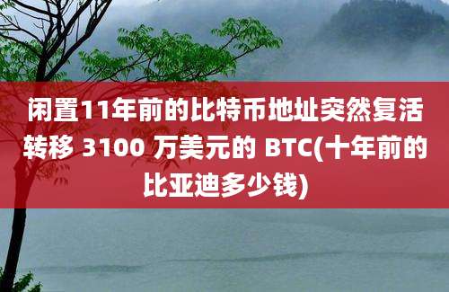 闲置11年前的比特币地址突然复活转移 3100 万美元的 BTC(十年前的比亚迪多少钱)