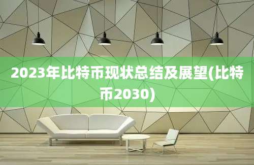 2023年比特币现状总结及展望(比特币2030)