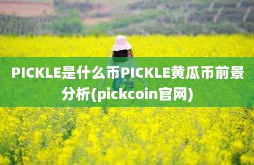 PICKLE是什么币PICKLE黄瓜币前景分析(pickcoin官网)