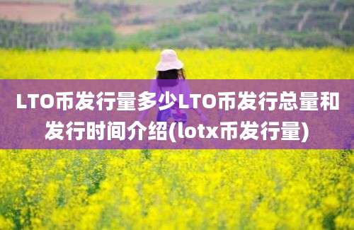 LTO币发行量多少LTO币发行总量和发行时间介绍(lotx币发行量)