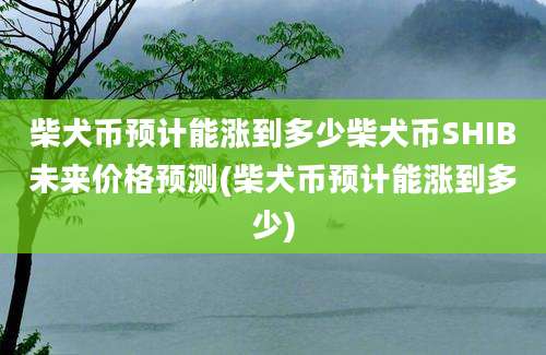 柴犬币预计能涨到多少柴犬币SHIB未来价格预测(柴犬币预计能涨到多少)