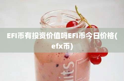 EFI币有投资价值吗EFI币今日价格(efx币)