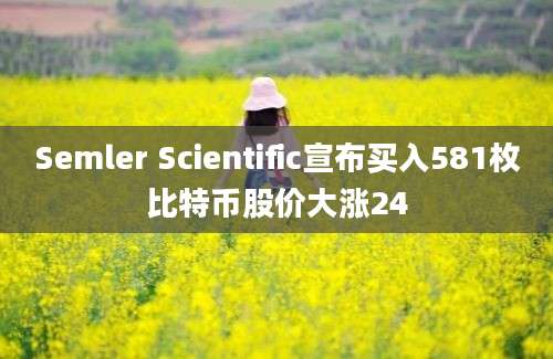 Semler Scientific宣布买入581枚比特币股价大涨24