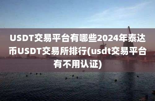 USDT交易平台有哪些2024年泰达币USDT交易所排行(usdt交易平台有不用认证)