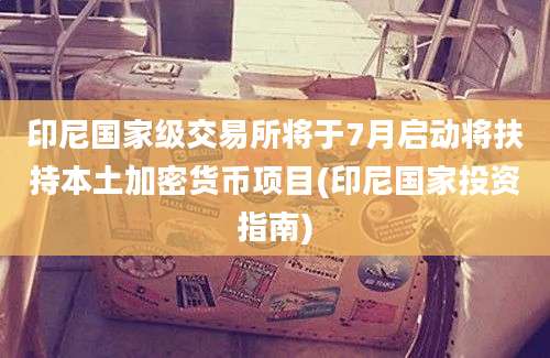 印尼国家级交易所将于7月启动将扶持本土加密货币项目(印尼国家投资指南)