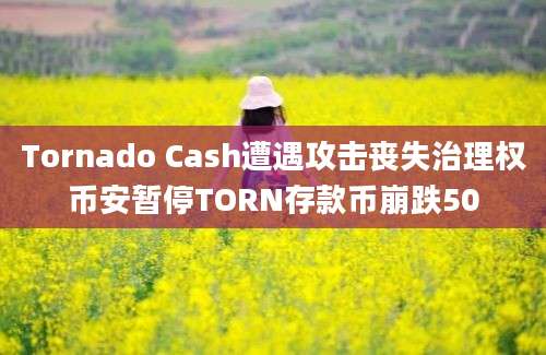 Tornado Cash遭遇攻击丧失治理权币安暂停TORN存款币崩跌50