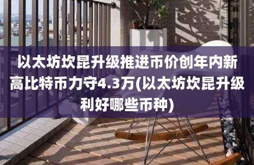 以太坊坎昆升级推进币价创年内新高比特币力守4.3万(以太坊坎昆升级利好哪些币种)