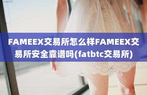 FAMEEX交易所怎么样FAMEEX交易所安全靠谱吗(fatbtc交易所)