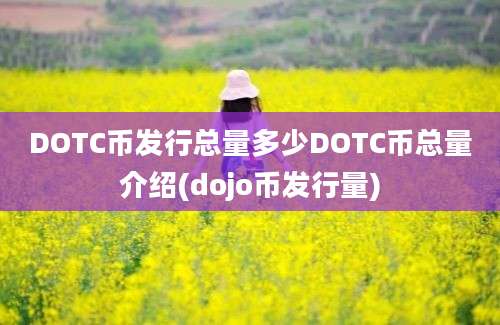 DOTC币发行总量多少DOTC币总量介绍(dojo币发行量)