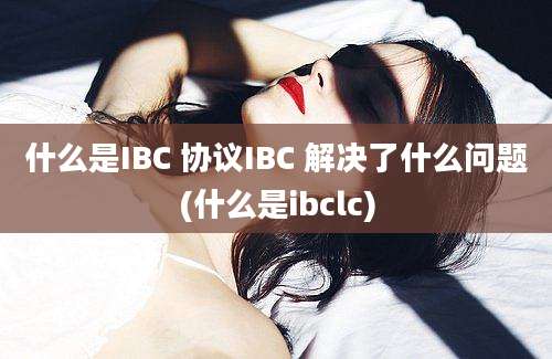 什么是IBC 协议IBC 解决了什么问题(什么是ibclc)