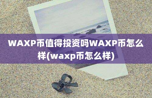 WAXP币值得投资吗WAXP币怎么样(waxp币怎么样)