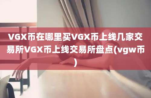 VGX币在哪里买VGX币上线几家交易所VGX币上线交易所盘点(vgw币)