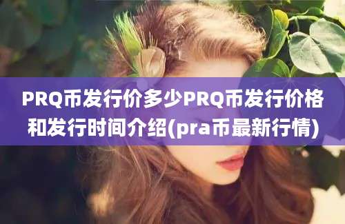 PRQ币发行价多少PRQ币发行价格和发行时间介绍(pra币最新行情)