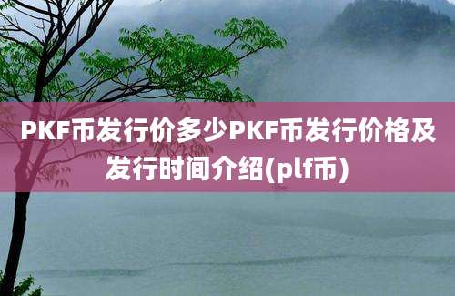 PKF币发行价多少PKF币发行价格及发行时间介绍(plf币)