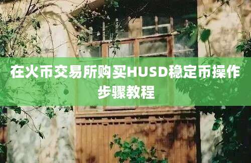 在火币交易所购买HUSD稳定币操作步骤教程