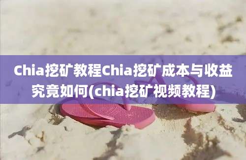 Chia挖矿教程Chia挖矿成本与收益究竟如何(chia挖矿视频教程)