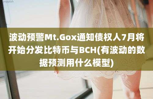 波动预警Mt.Gox通知债权人7月将开始分发比特币与BCH(有波动的数据预测用什么模型)