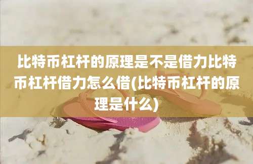 比特币杠杆的原理是不是借力比特币杠杆借力怎么借(比特币杠杆的原理是什么)