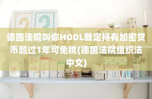 德国法院叫你HODL裁定持有加密货币超过1年可免税(德国法院组织法中文)