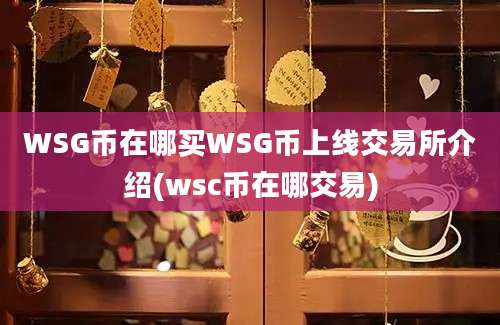 WSG币在哪买WSG币上线交易所介绍(wsc币在哪交易)