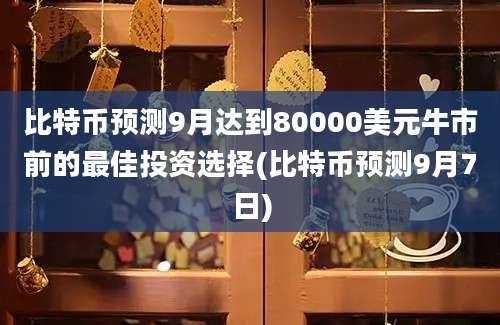 比特币预测9月达到80000美元牛市前的最佳投资选择(比特币预测9月7日)