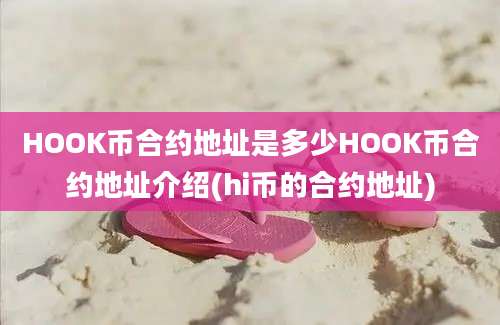 HOOK币合约地址是多少HOOK币合约地址介绍(hi币的合约地址)