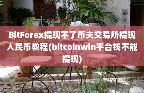 BitForex提现不了币夫交易所提现人民币教程(bitcoinwin平台钱不能提现)