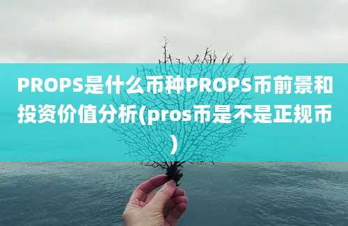 PROPS是什么币种PROPS币前景和投资价值分析(pros币是不是正规币)