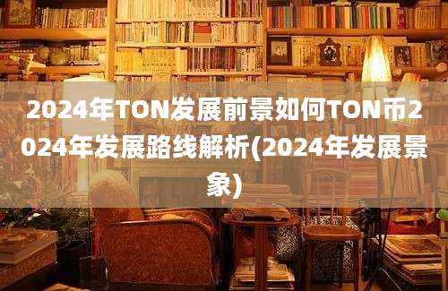 2024年TON发展前景如何TON币2024年发展路线解析(2024年发展景象)