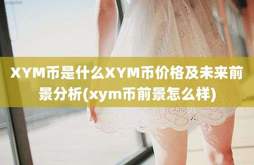 XYM币是什么XYM币价格及未来前景分析(xym币前景怎么样)