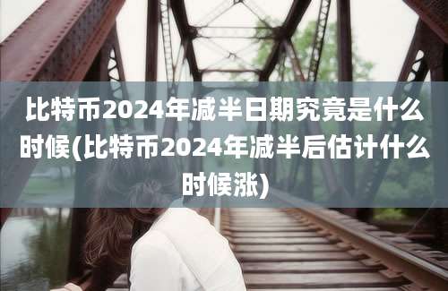 比特币2024年减半日期究竟是什么时候(比特币2024年减半后估计什么时候涨)