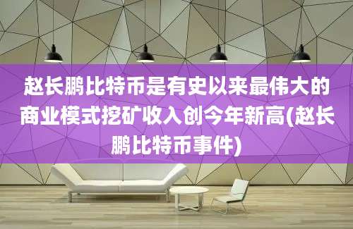 赵长鹏比特币是有史以来最伟大的商业模式挖矿收入创今年新高(赵长鹏比特币事件)