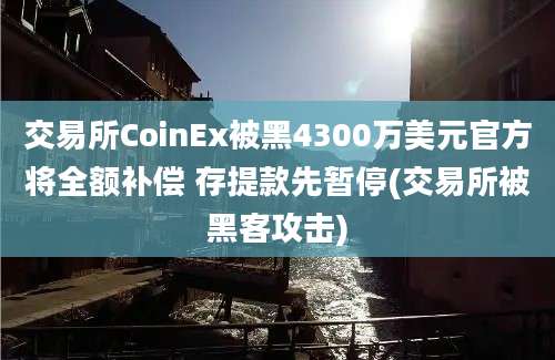 交易所CoinEx被黑4300万美元官方将全额补偿 存提款先暂停(交易所被黑客攻击)