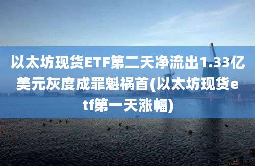 以太坊现货ETF第二天净流出1.33亿美元灰度成罪魁祸首(以太坊现货etf第一天涨幅)