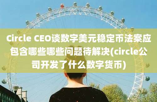 Circle CEO谈数字美元稳定币法案应包含哪些哪些问题待解决(circle公司开发了什么数字货币)