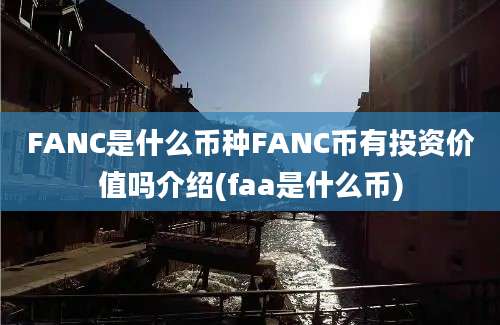 FANC是什么币种FANC币有投资价值吗介绍(faa是什么币)